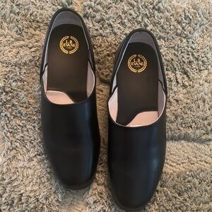 L.B. Evans Black Smooth Leather Slip-Ons